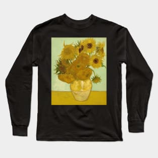 Vincent Van Gogh Sunflowers, Art Lover Gift Long Sleeve T-Shirt